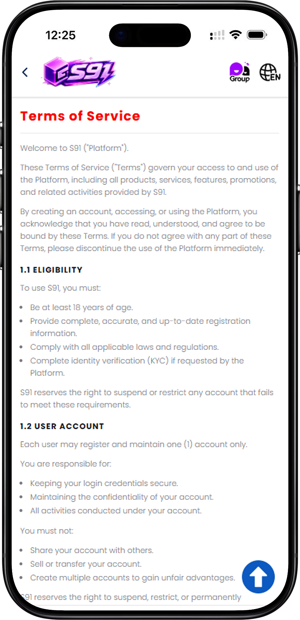 Eligibility to Use S91
